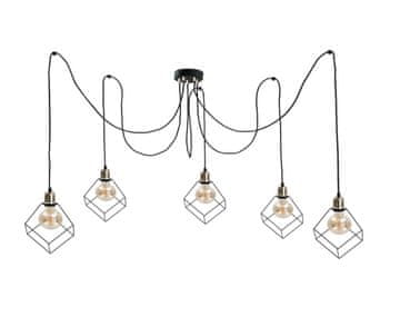 Greatstore 5xE27 Obesna svetilka RUBEN GOLD