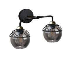 shumee Stenska svetilka 2xE27 MERA BLACK/GOLD