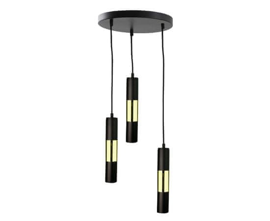shumee Obesna svetilka 3xGU10 MAGNUM BLACK/GOLD
