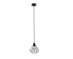 Greatstore Obesna svetilka 1xE27 FOSKAL BLACK