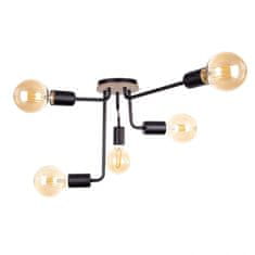 shumee Stropna svetilka 5xE27 NIXON WOOD BLACK