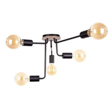 shumee Stropna svetilka 5xE27 NIXON WOOD BLACK