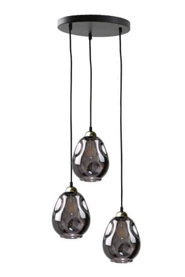 shumee Obesna svetilka 3xE27 LOKI BLACK/GOLD