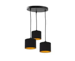 Greatstore 3xE27 FLOW BLACK viseča svetilka