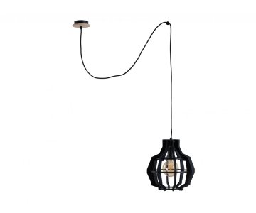 Greatstore Obesna svetilka 1xE27 BENTO SMALL BLACK LONG 652
