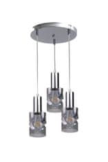 Greatstore 3xE27 CROSS DARK SILVER viseča svetilka