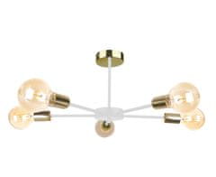 Greatstore Stropna svetilka 5xE27 SUN WHITE/GOLD