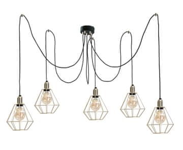 Greatstore 5xE27 Obesna svetilka COMO GOLD