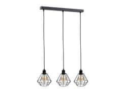 Greatstore 3xE27 FOSKAL BLACK viseča svetilka