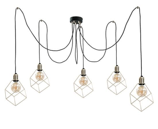 Greatstore 5xE27 Obesna svetilka TAHO GOLD