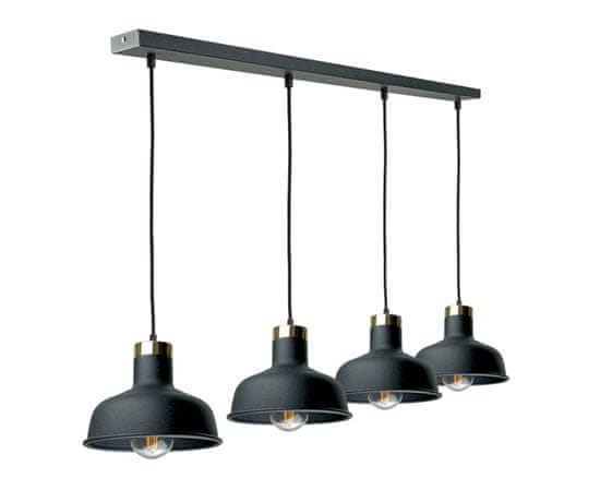 shumee Obesna svetilka 4xE27 HEBE BLACK