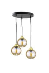 Greatstore 3xE27 AMBRE GOLD viseča svetilka