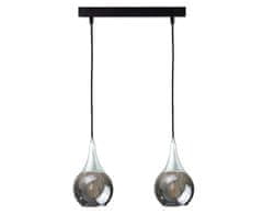shumee Obesna svetilka 2xE27 LACRIMA SMOKY/SILVER