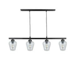 shumee Obesna svetilka 4xE27 FLOS BLACK LONG