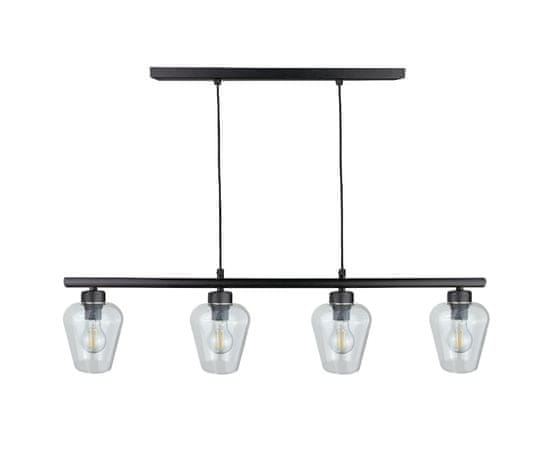 shumee Obesna svetilka 4xE27 FLOS BLACK LONG
