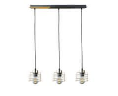 shumee Obesna svetilka 3xE27 AMON LONG BLACK/GOLD IV