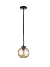 Greatstore Obesna svetilka 1xE27 AMBRE BLACK