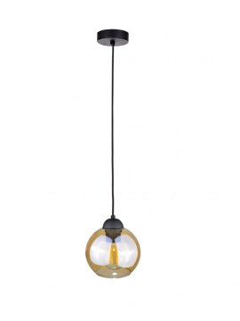 Greatstore Obesna svetilka 1xE27 AMBRE BLACK