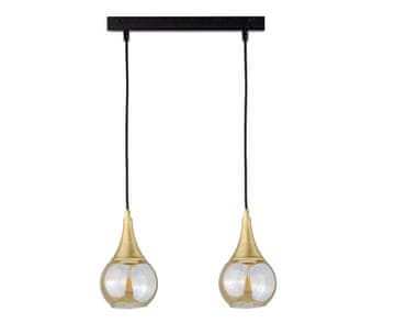 shumee Obesna svetilka 2xE27 LAKRIMA MEDENA/ZLATA