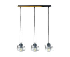 shumee Obesna svetilka 3xE27 AMON LONG GOLD/BLACK I
