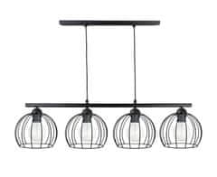 shumee Obesna svetilka 4xE27 BACCA BLACK LONG