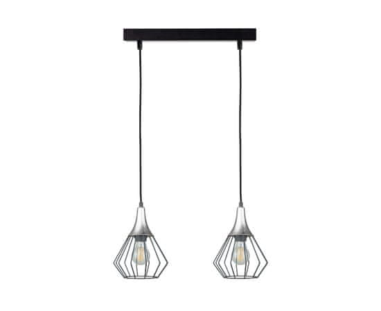 shumee Obesna svetilka 2xE27 SELENE BLACK/SILVER