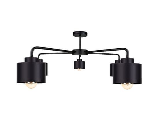 Greatstore Stropna svetilka 5xE27 SIMPLY BLACK