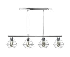 shumee Obesna svetilka 4xE27 FEBRIS SILVER LONG
