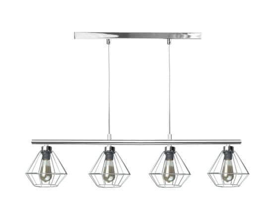 shumee Obesna svetilka 4xE27 FEBRIS SILVER LONG