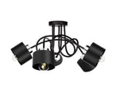 Greatstore Stropna svetilka 5xE27 SIMPLY BLACK/SILVER