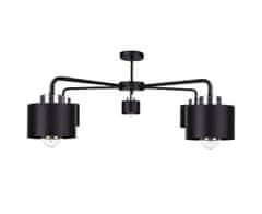 Greatstore Stropna svetilka 5xE27 SIMPLY BLACK/SILVER