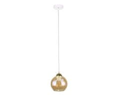 Greatstore Obesna svetilka 1xE27 AMBRE WHITE/GOLD