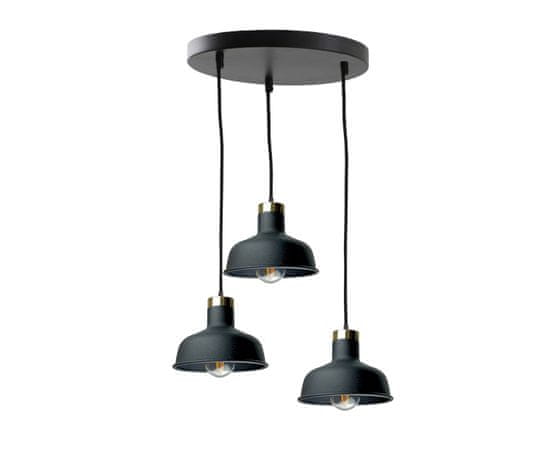 shumee 3xE27 HEBE BLACK viseča svetilka