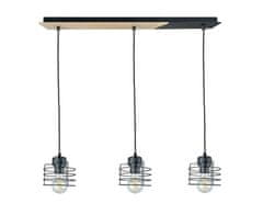 shumee Obesna svetilka 3xE27 AMON LONG NATURAL/BLACK