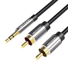 Vention Avdio kabel 2xRCA na 3,5 mm BCFBJ 5 m (črn)