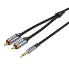 Vention Avdio kabel 2xRCA na 3,5 mm BCNBK 8 m (siv)