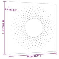 Vidaxl Vrtna stenska dekoracija 55x55 cm corten jeklo sonce