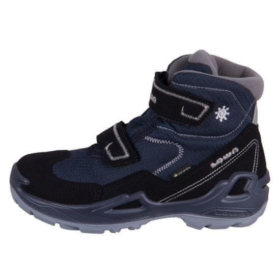 Lowa Čevlji treking čevlji mornarsko modra Milo Gtx Mid Schwarz Navy Textil