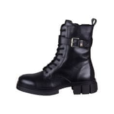 Tommy Hilfiger Čevlji mornarsko modra 40 EU Cool Feminine Bikerboot Black Leather