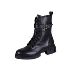 Tommy Hilfiger Čevlji mornarsko modra 37 EU Cool Feminine Bikerboot Black Leather