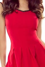 Amiatex Ženska obleka 452-4, rdeča, XL