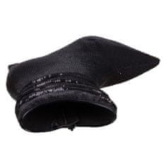 Tamaris Škornji elegantni čevlji črna 39 EU Black Synthetik Textil