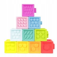 Northix Mehke numerične kocke - guma - 10 kos 