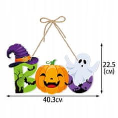 Korbi Vrata Dekoracija Halloween - Duh in Buča 30cm