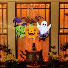 Korbi Vrata Dekoracija Halloween - Duh in Buča 30cm