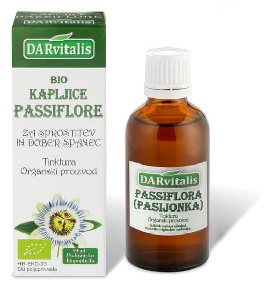 DARVITALIS Bio tinktura Passiflora (Pasijonke) 50 ml