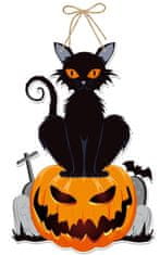 Korbi Halloween Viseči Okrasek - Mačka Buča 50cm