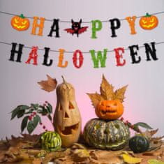 Korbi Barvita Girlanda "Happy Halloween" z Bučno Dekoracijo