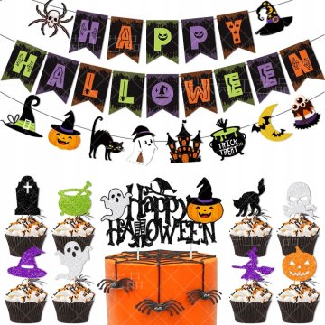 Korbi Halloween Girlanda Topper Set, 11 delni Korbi