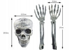 Korbi Halloween Dekoracija: Czaszka, Roke, Krokar Set